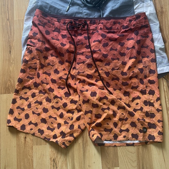 Three Pairs of Size 34 Board Shorts.  Outerknown,  Captain Fin and Dark Seas. - Picture 3 of 4